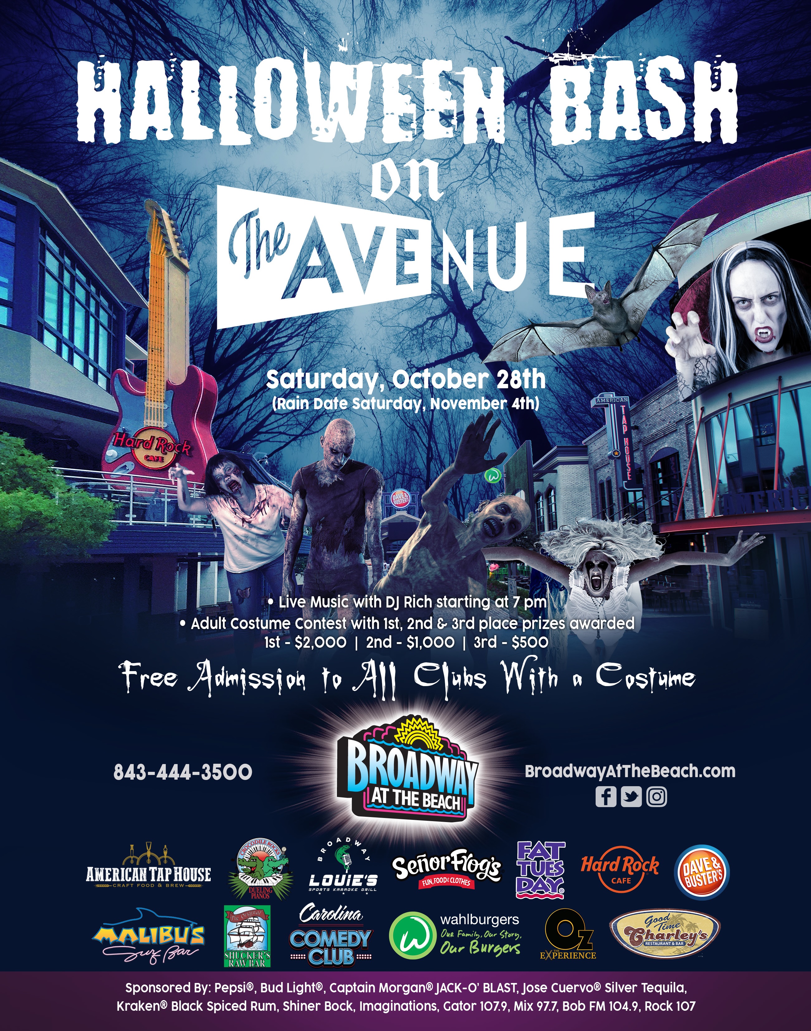 Halloween Bash on The Avenue Broadway at the Beach