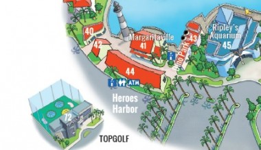 TOPGOLF Map Location at Broadway at the Beach
