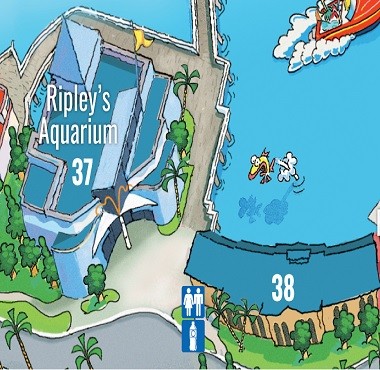 Ripley's Aquarium Map Location at Broadway at the Beach